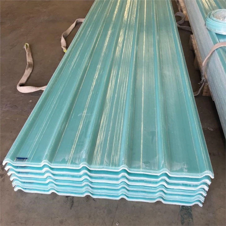 Hojas de techo de fibra de vidrio corrugado