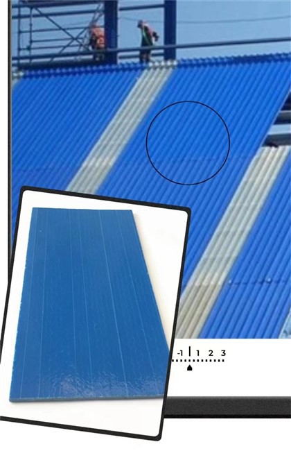 Paneles planos azules de fibra de vidrio utilizados en almacenes